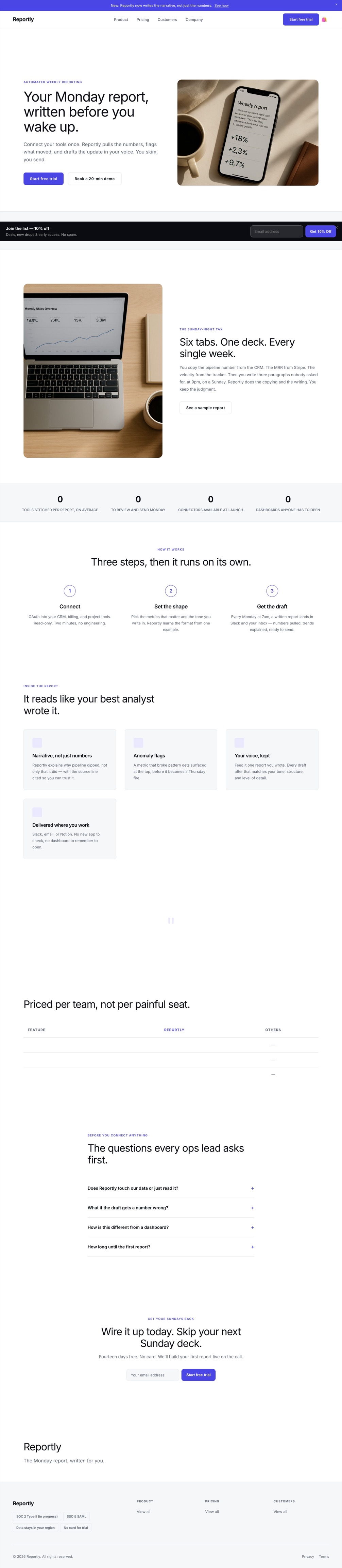 Reportly full site